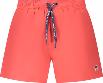 Red Nylon Men's Swim Boxer