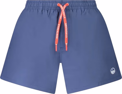 Blue Nylon Men's Swim Boxer