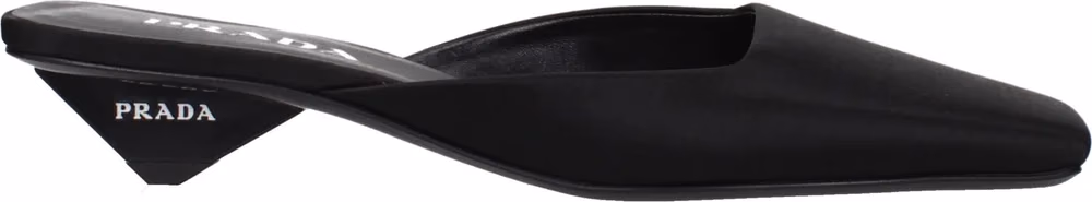 Prada Black Satin Flat Sandals