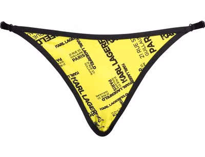 Yellow Polyamide Women's Swim Brief