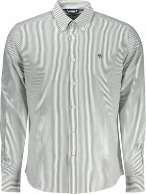 Green Cotton Men Shirt