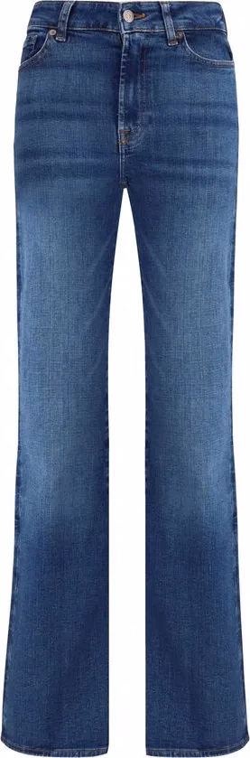 7FOR Blue Cotton Bootcut Jeans